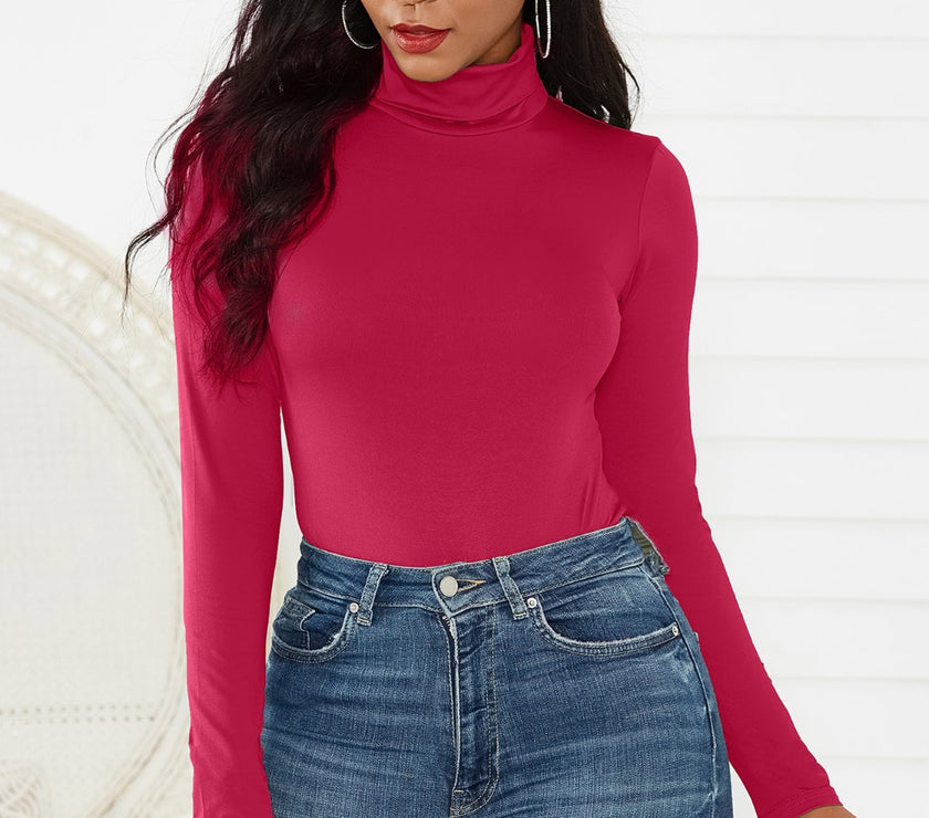 Turtleneck Long Sleeve Bodysuit