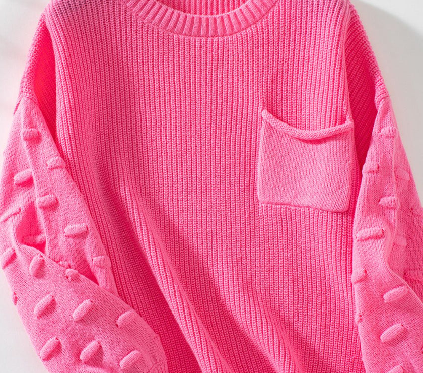 Round Neck Drop Shoulder Sweater