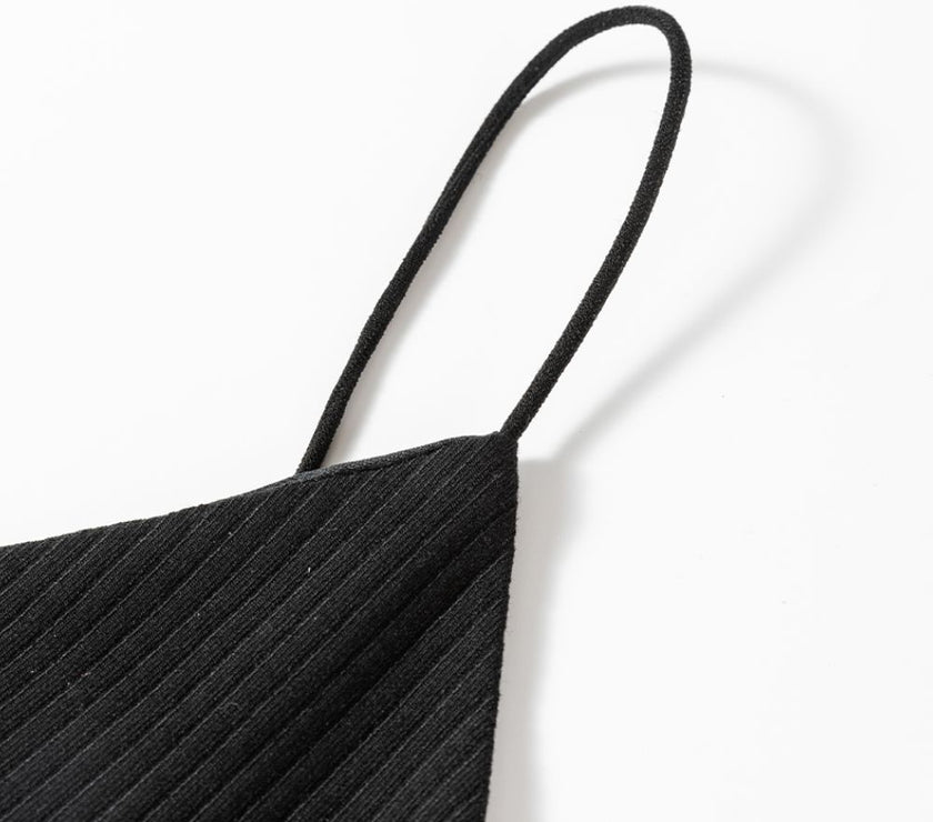 V-Neck Cami and Round Neck Long Sleeve Bodysuit Set