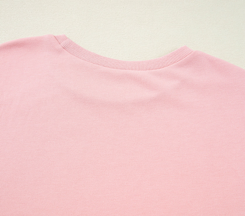 Apricot Pink Half Sleeve T-Shirt & Cargo Sweatpants Set