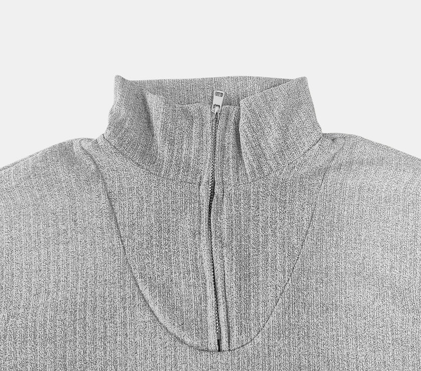 Full Size Quarter Zip Long Sleeve Top