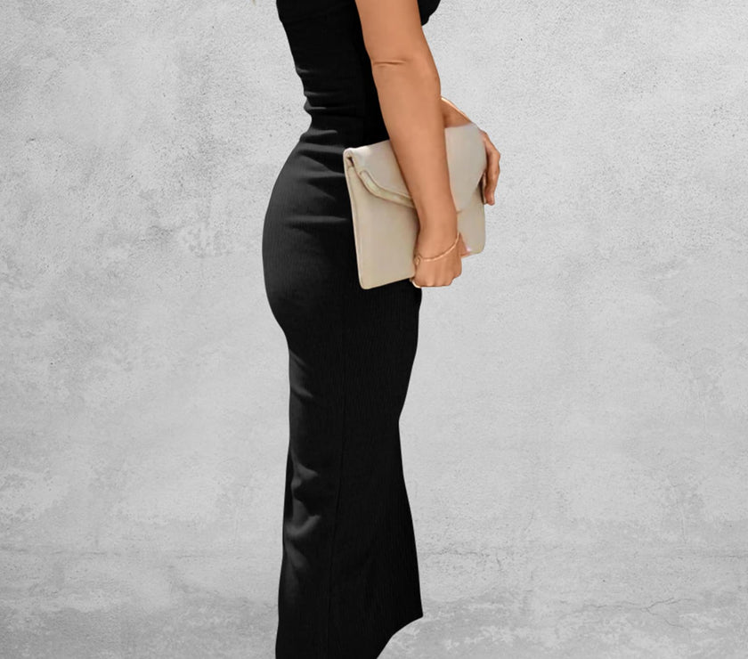 Slit Tube Midi Dress