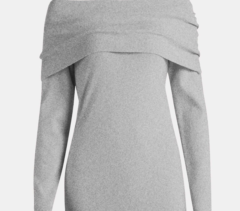 Off-Shoulder Long Sleeve Sweater