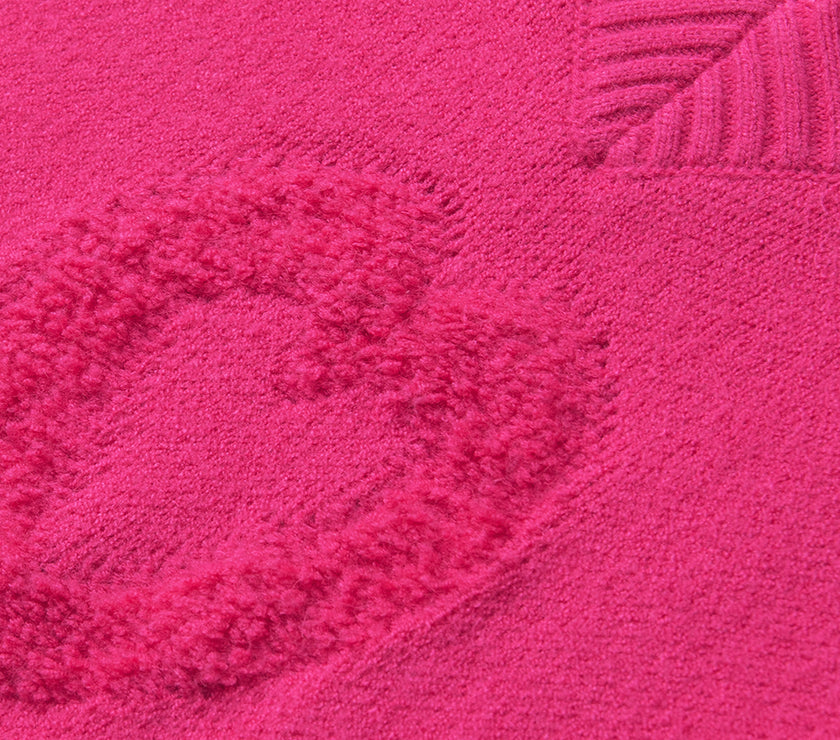 Pearl Trim Heart V-Neck Sweater