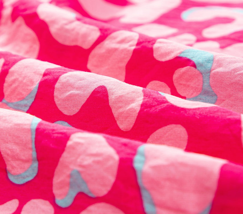 Ruffled Printed Wide Strap Dress