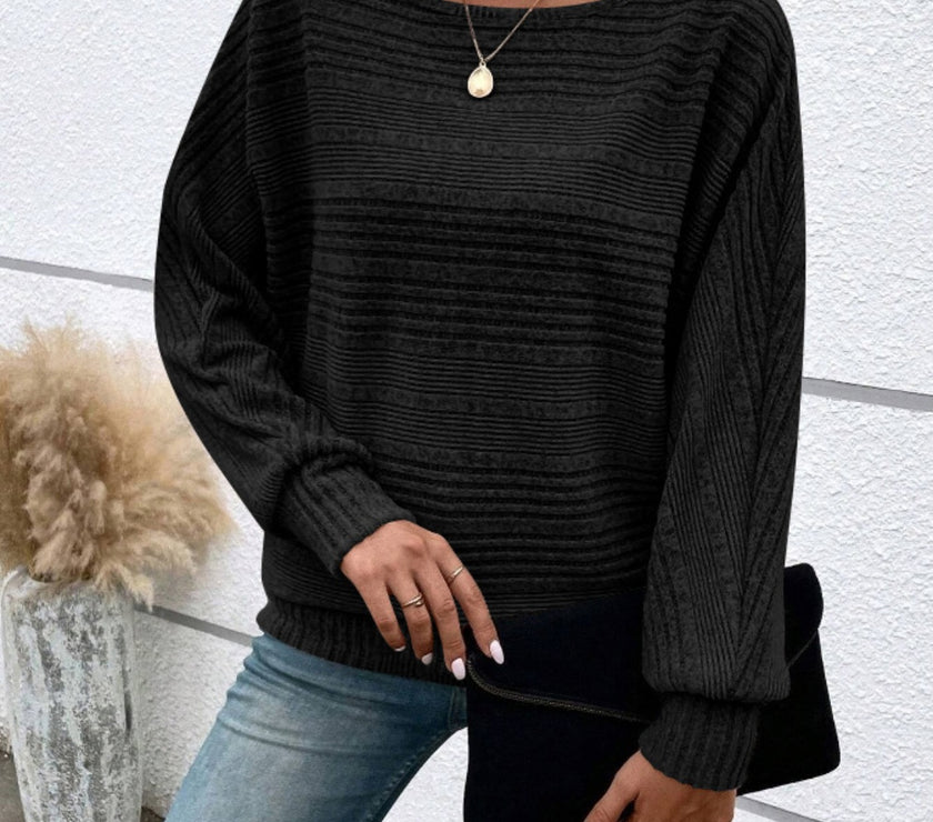 Full Size Round Neck Long Sleeve Top