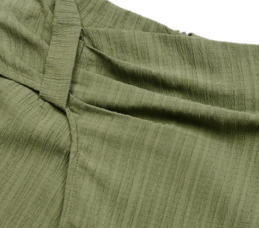 Perfee Ruched High Rise Shorts with Back Zipper