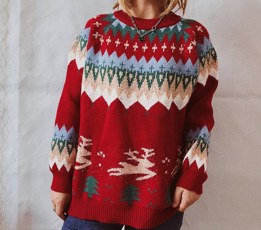 Christmas Element Long Sleeve Sweater
