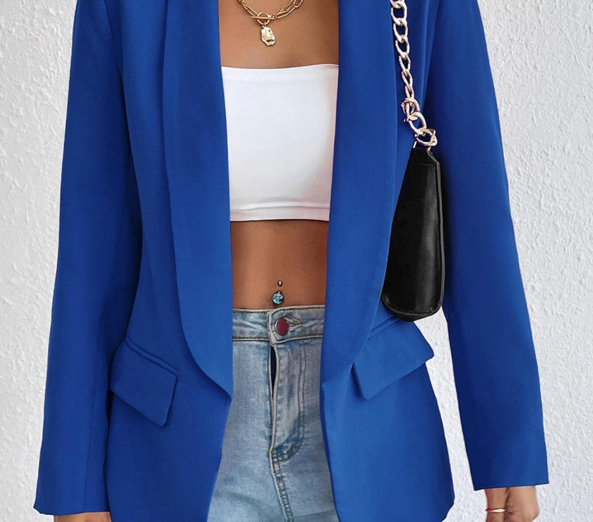 Shawl Collar Long Sleeve Blazer