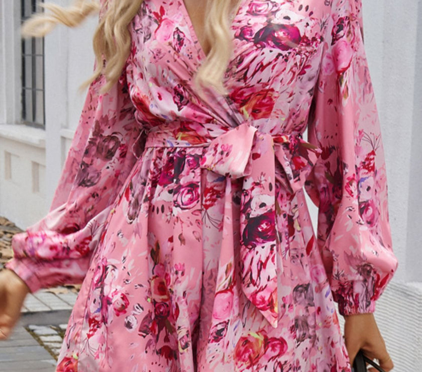 Devine Tied Surplice Long Sleeve Romper