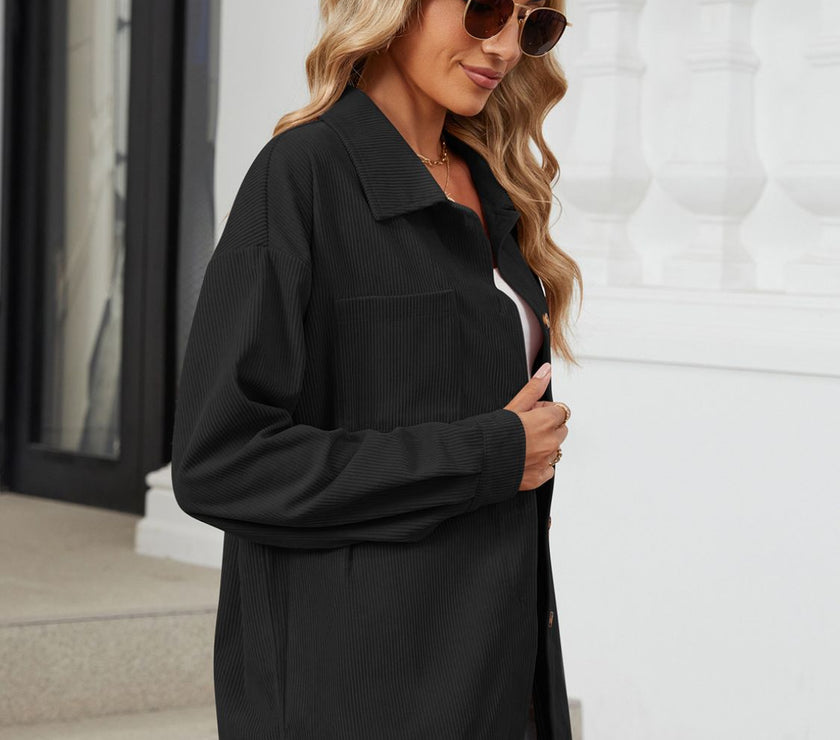 Button Up Long Sleeve Shirt with Breast Pockets