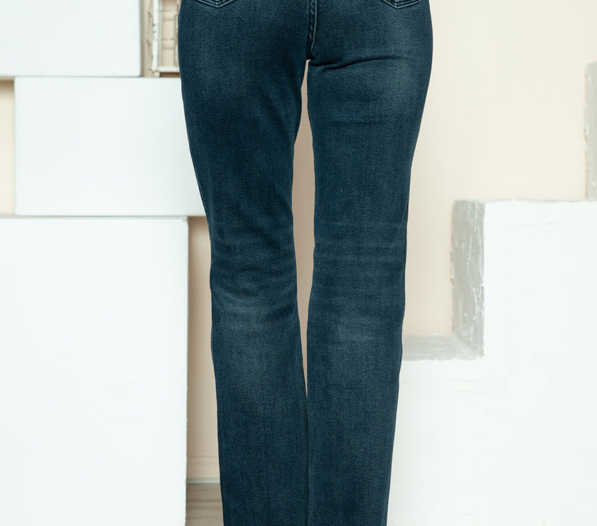 Judy Blue Full Size Button Fly Hem Destroy Straight Jeans