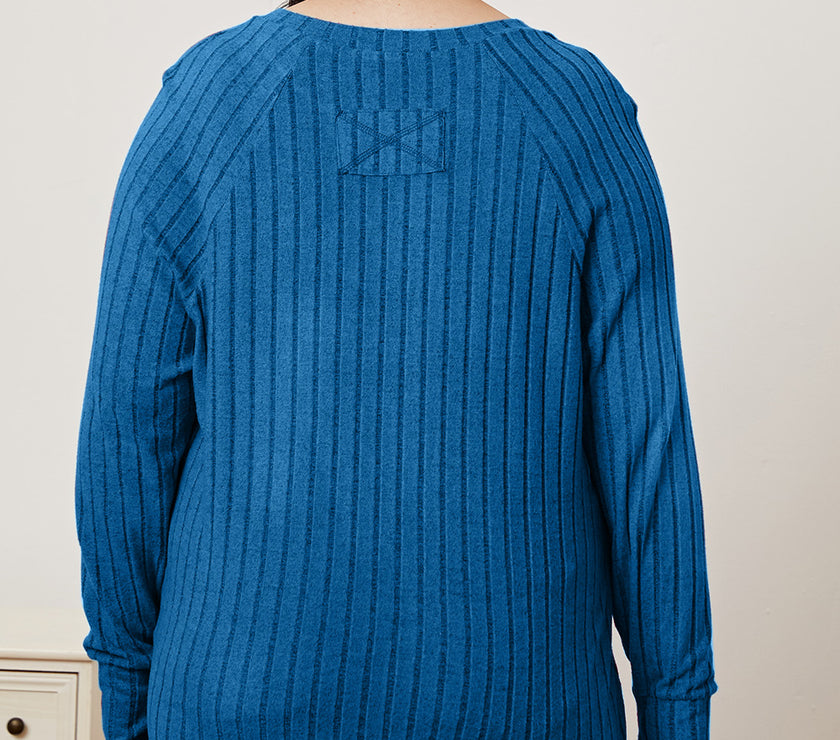 Basic Bae Full Size Ribbed Thumbhole Sleeve T-Shirt