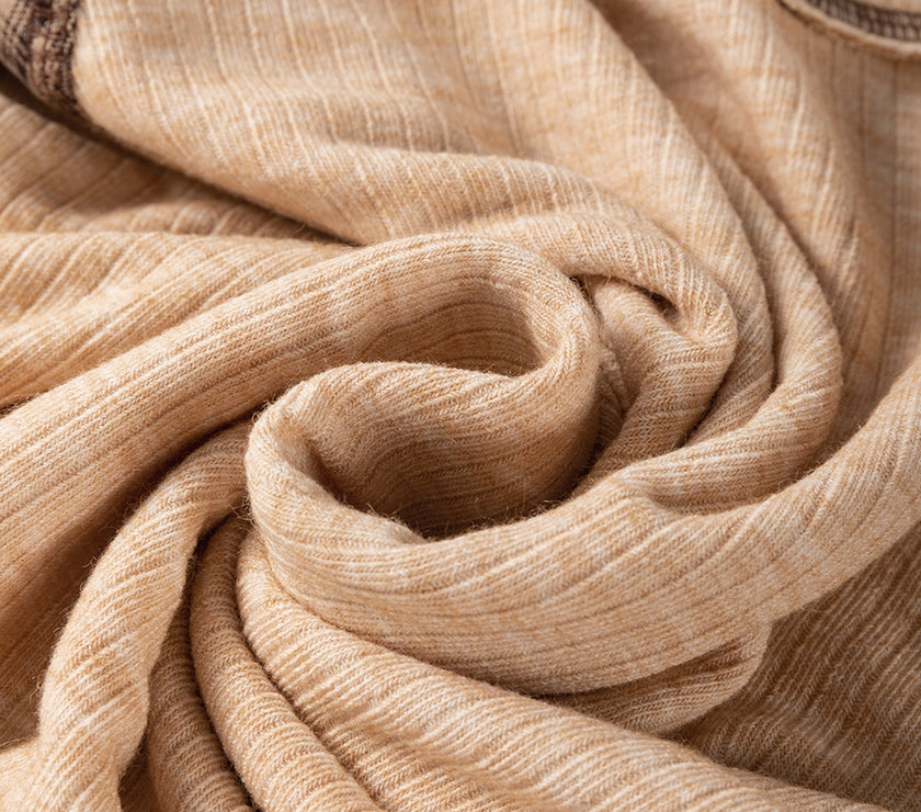 Plaid Floral Patchwork Round Neck Long Sleeve Top