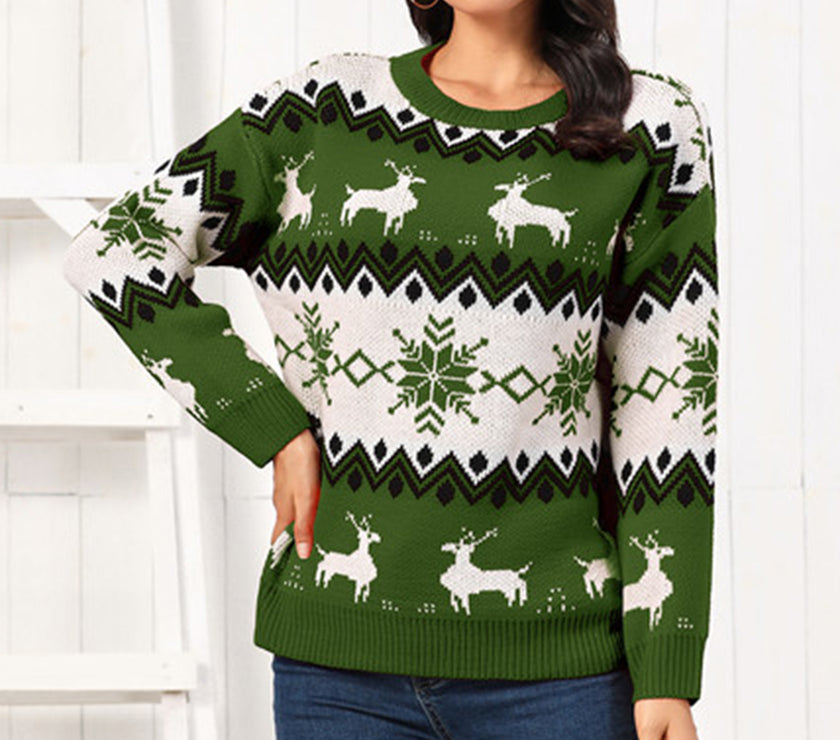 Reindeer Round Neck Sweater