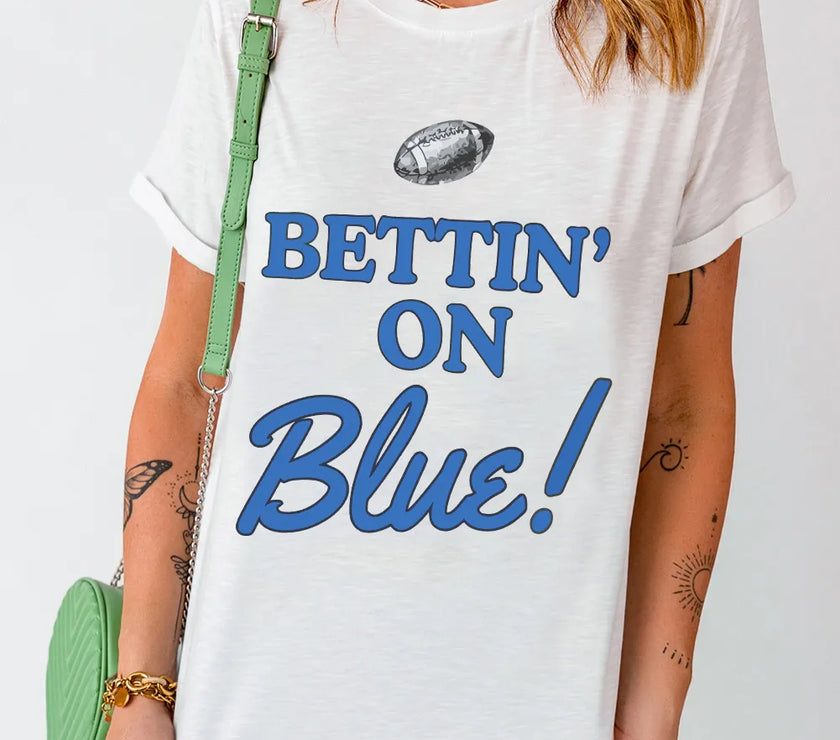 Letter Graphic Round Neck Short Sleeve T-Shirt