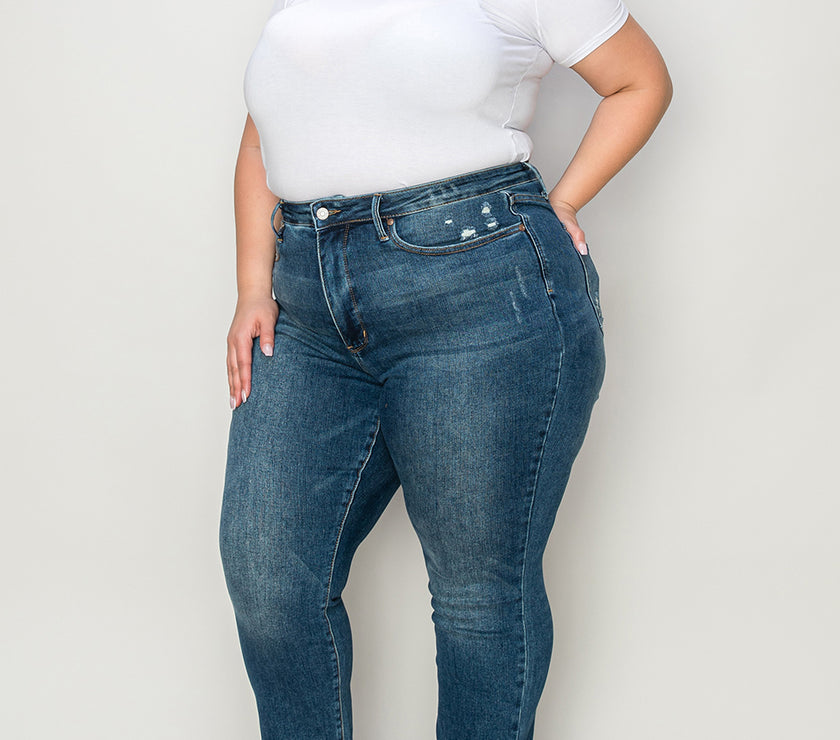 Judy Blue Full Size Tummy Control High Waist Slim Jeans