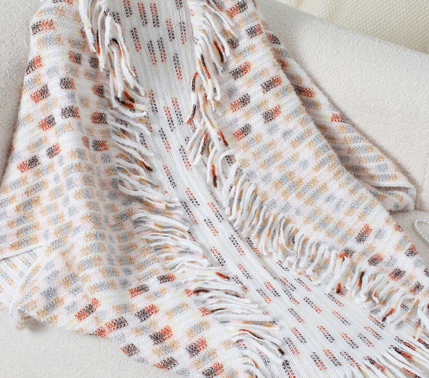 Fringe Open Front Half Sleeve Poncho