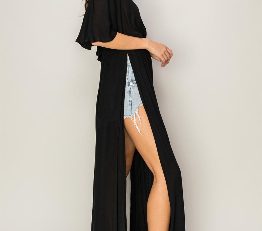 HYFVE Tie Back Maxi Split Cover Up Dress