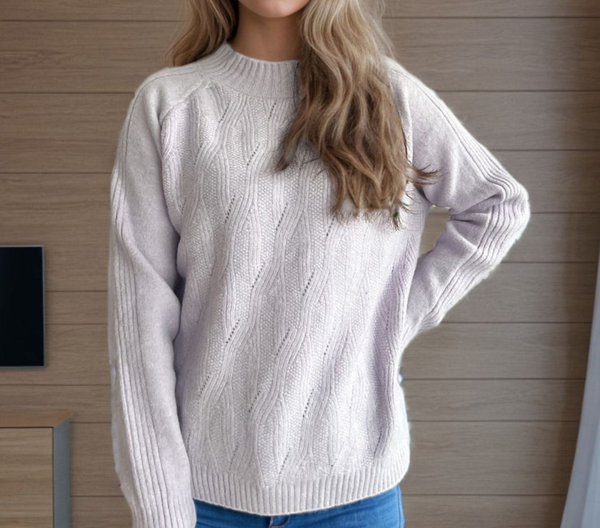 Mock Neck Long Sleeve Sweater