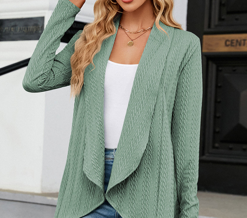 Open Front Long Sleeve Cardigan