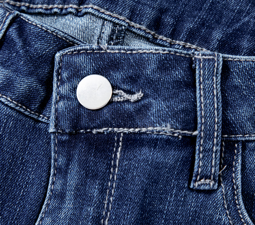 Sail Blue Mineral Wash Raw Hem High Waist Flared Jeans