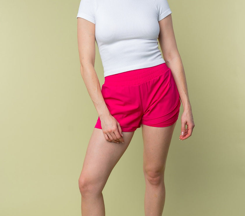 White Birch Full Size High Waisted Knit Shorts