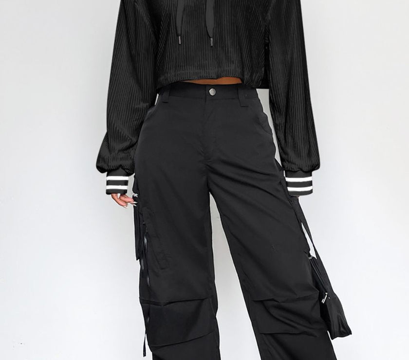 Drawstring Drop Shoulder Long Sleeve Hoodie