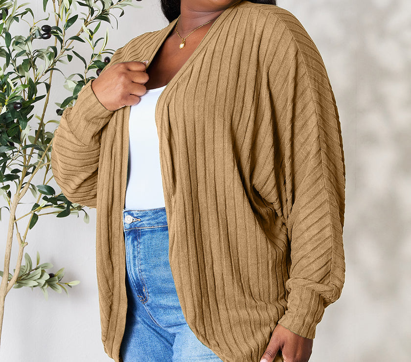 Basic Bae Full Size Ribbed Cocoon Cardigan