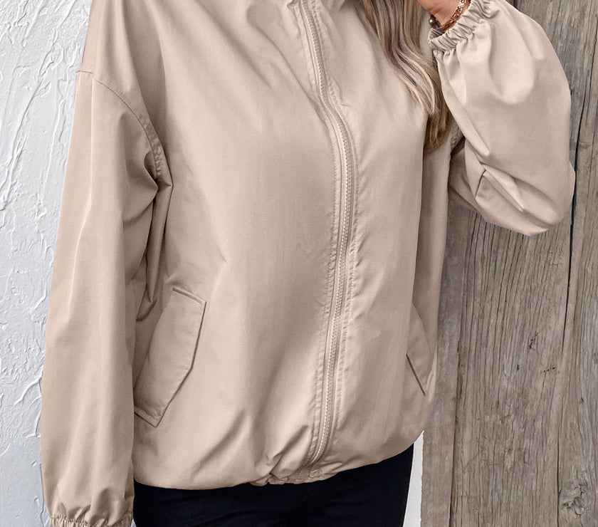 Ivy Lane Pocketed Zip Up Long Sleeve Jacket