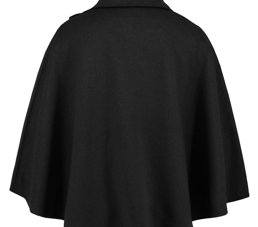 Collared Neck Cropped Cape
