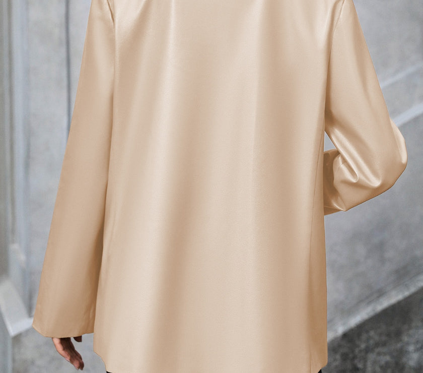 Ivy Lane Pocketed Button Up Collared Neck Blazer