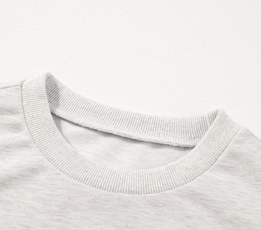 Rhinestone Pearl Detail Round Neck Puff Sleeve Top