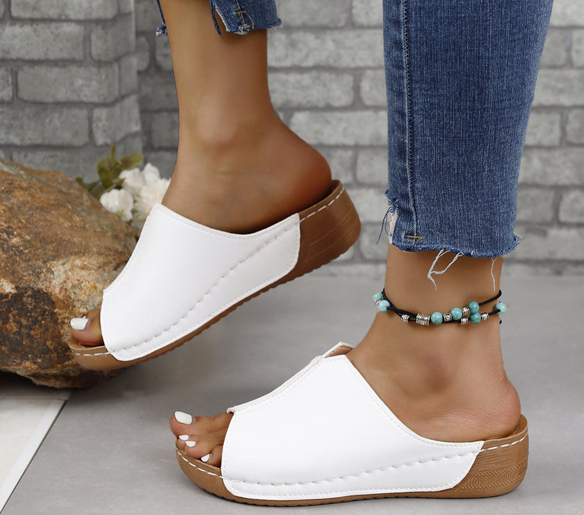 PU Leather Open Toe Sandals