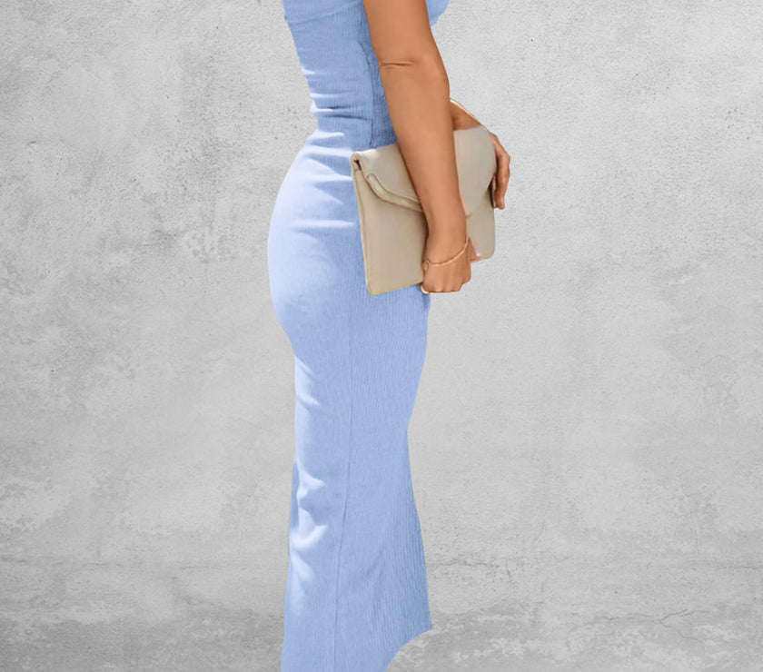 Slit Tube Midi Dress