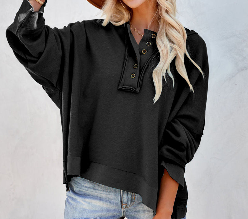 Exposed Seam Long Sleeve Hoodie