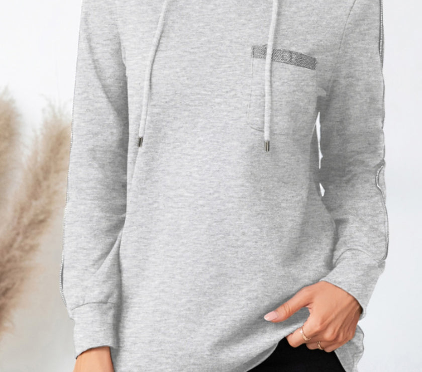 Drawstring Long Sleeve Hoodie