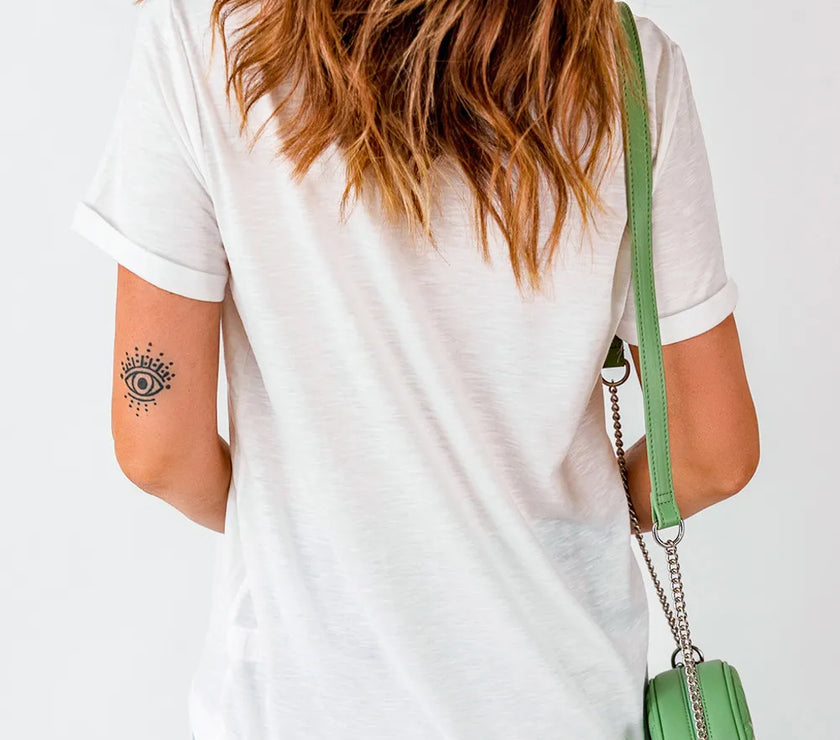 Letter Graphic Round Neck Short Sleeve T-Shirt