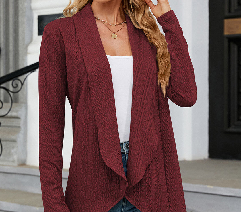 Open Front Long Sleeve Cardigan
