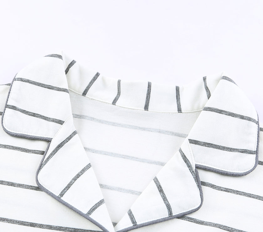 Striped V-Neck Long Sleeve Top and Pants Lounge Set