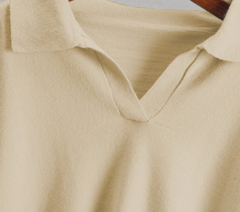 Johnny Collar Long Sleeve Top and Pants Sweater Set