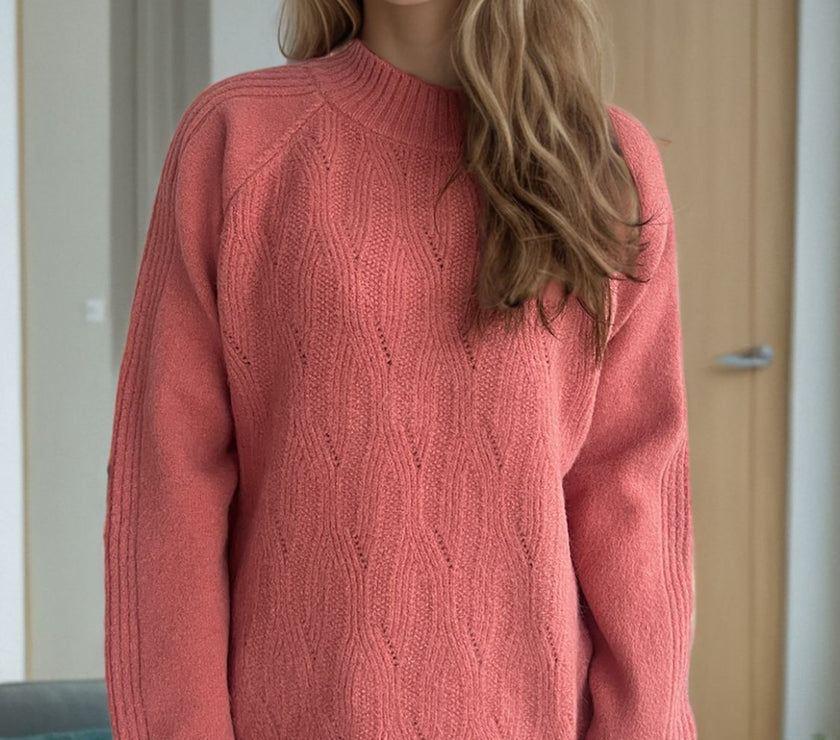 Mock Neck Long Sleeve Sweater