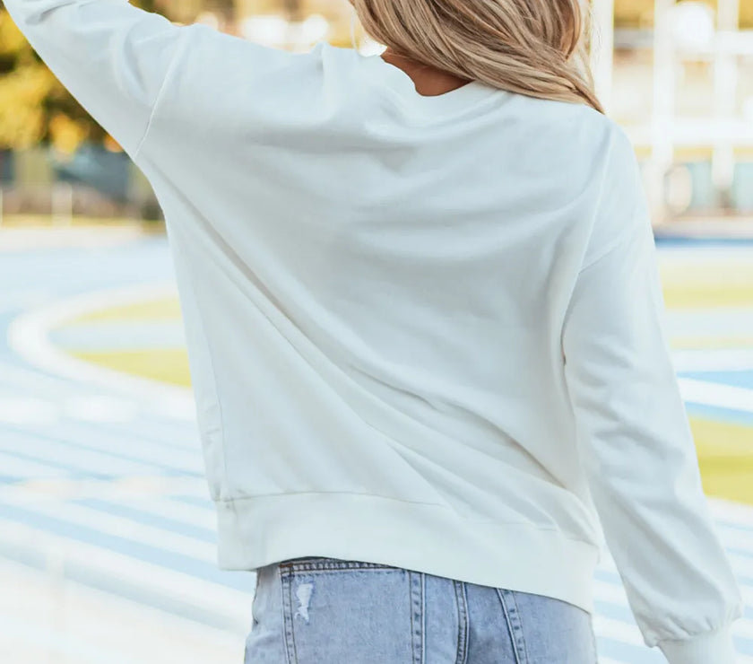 Round Neck Long Sleeve Sweatshirt