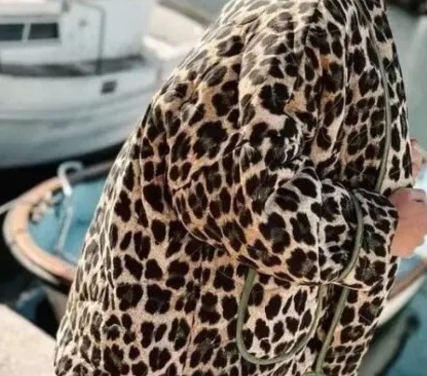 Leopard Open Front Long Sleeve Outerwear