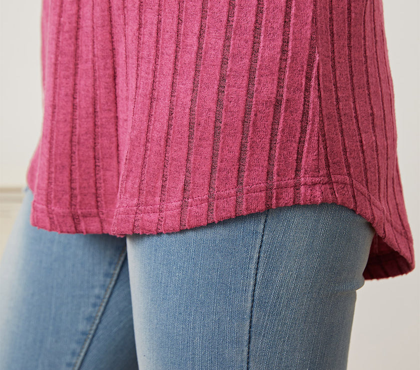 Basic Bae Full Size Ribbed Thumbhole Sleeve T-Shirt