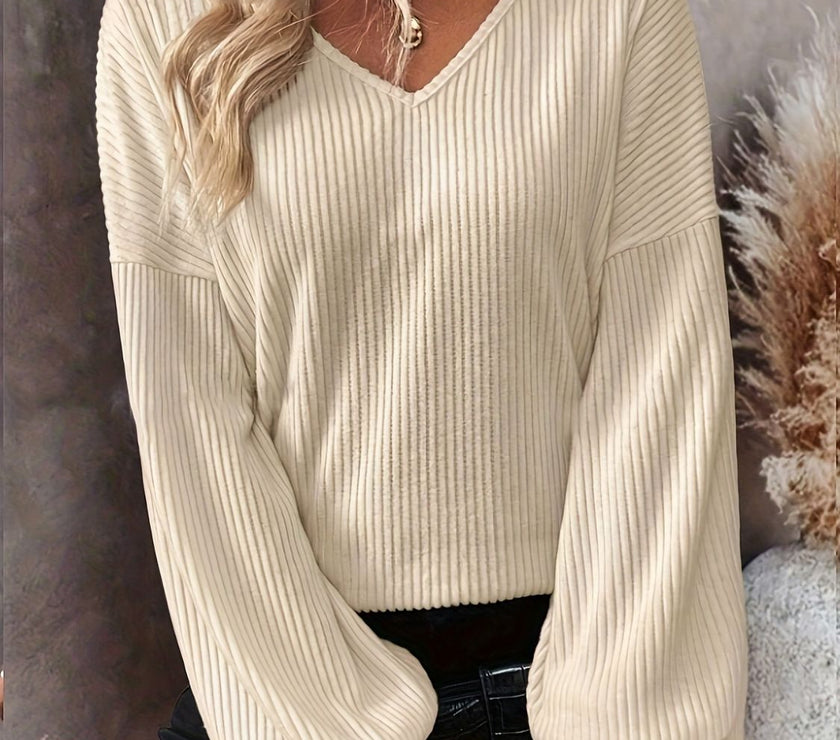 Bow Back V-Neck Drop Shoulder T-Shirt