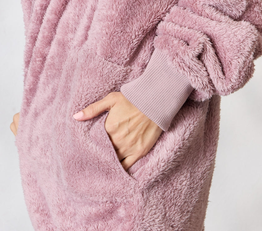 H&T Faux Fur Open Front Hooded Jacket