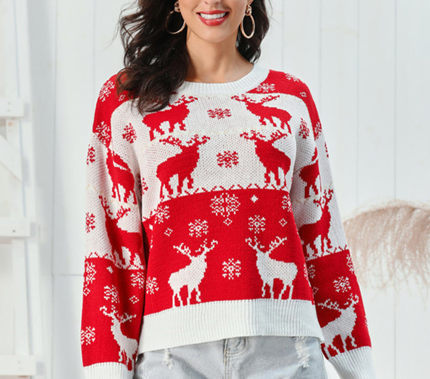 Reindeer Round Neck Sweater