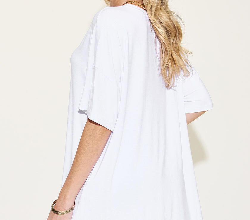 Basic Bae Full Size V-Neck Drop Shoulder T-Shirt and Shorts Set