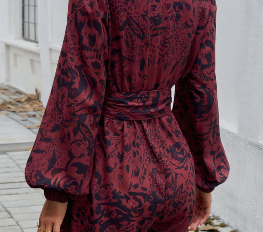 Devine Tied Surplice Long Sleeve Romper